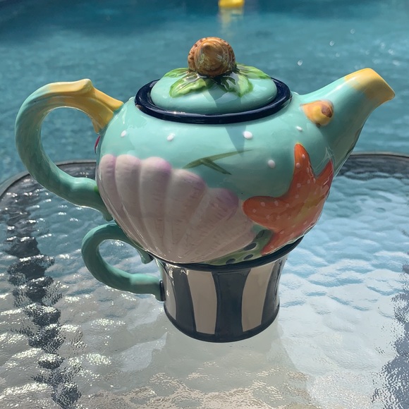 New Blue Sky Starfish Tea for One - Picture 2 of 9